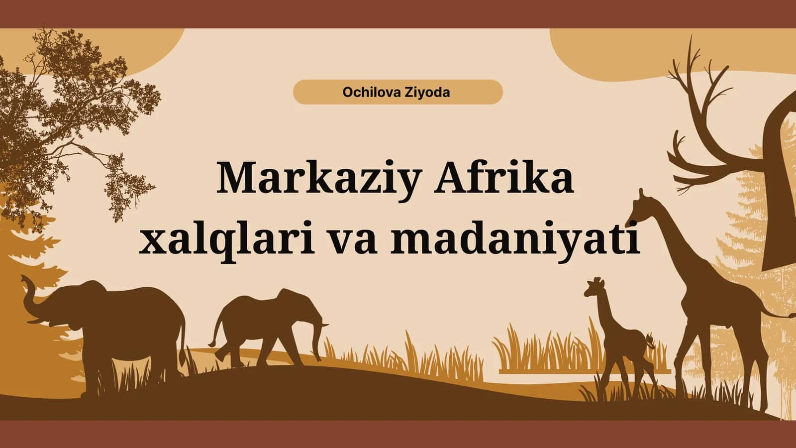 Markaziy Afrika xalqlari va madaniyati