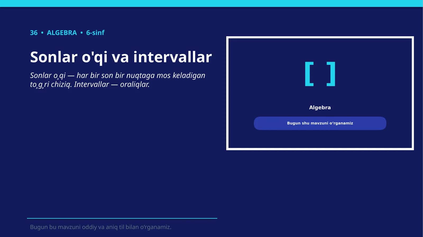 Sonlar o'qi va intervallar