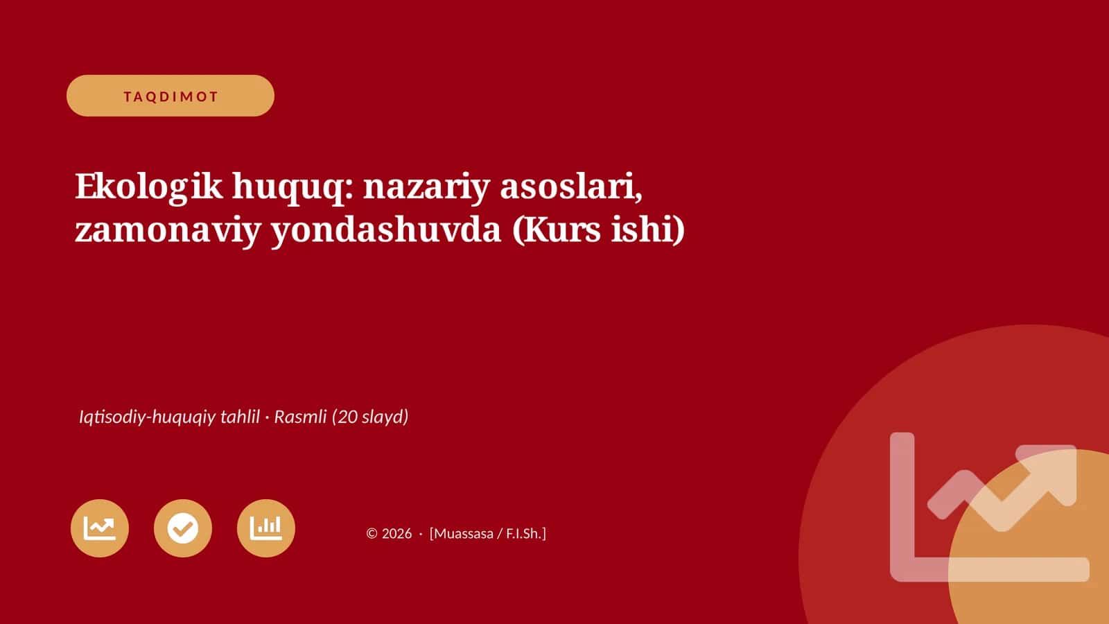 Ekologik huquq: nazariy asoslari, zamonaviy yondashuvda (Kurs ishi)