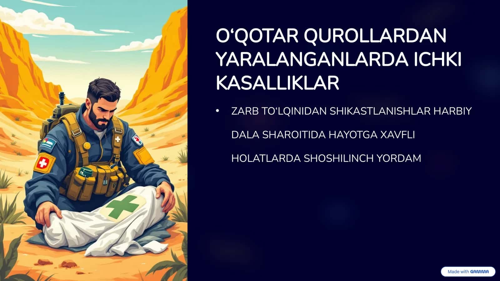 O‘QOTARQUROLLARDAN YARALANGANLARDA ICHKIKASALLIKLAR