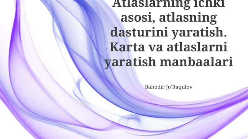 Atlas dasturini yaratish