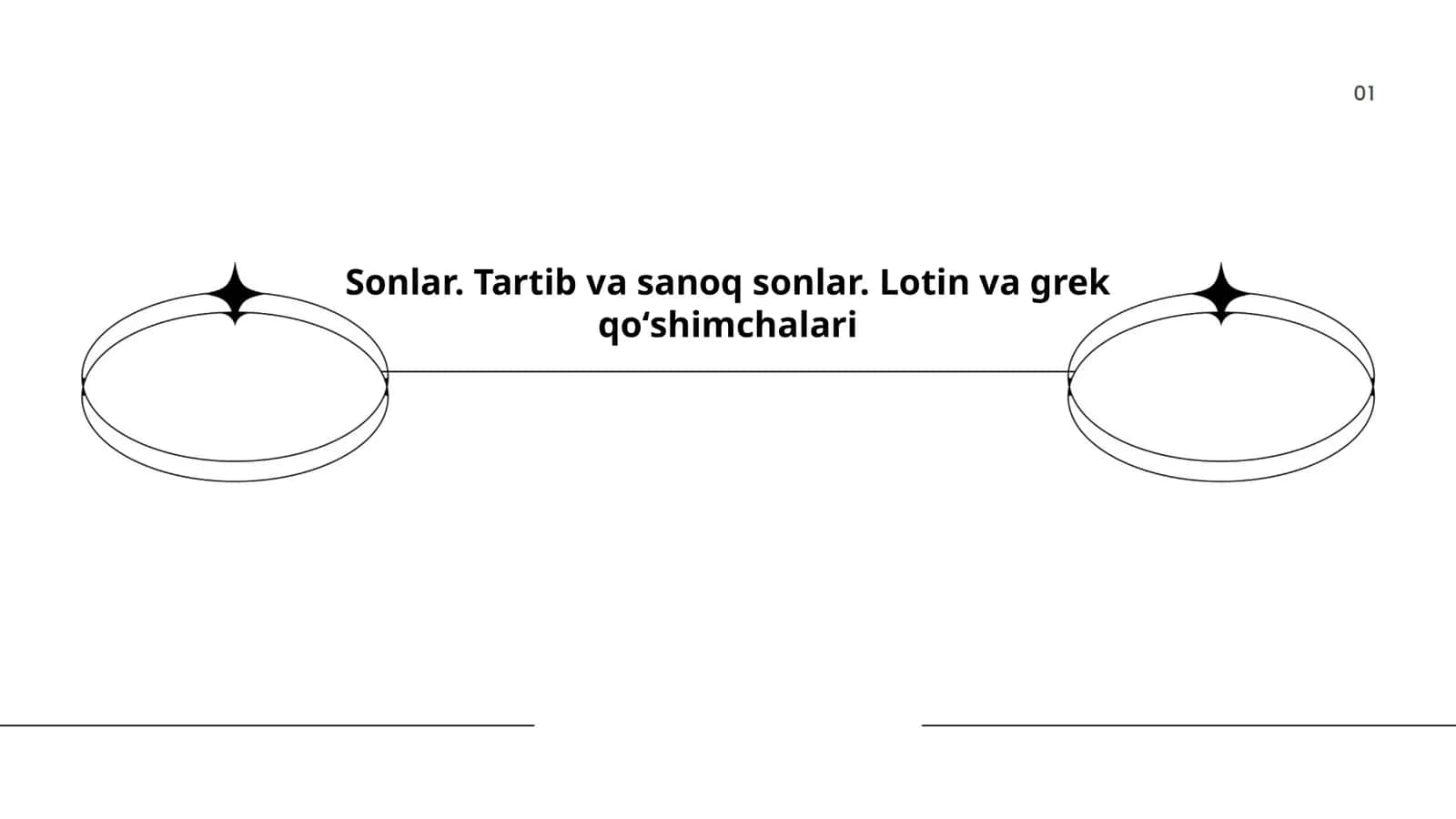 Sonlar. Tartib va sanoq sonlar. Lotin va grek qoʻshimchalari