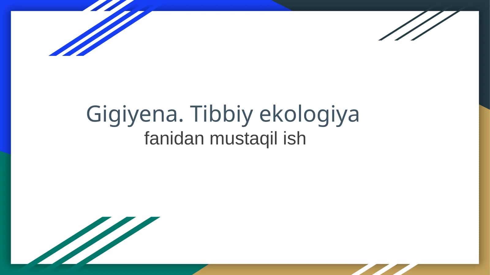 Ovqatdan zaharlanish turlari va ularning oldini olish chora-tadbirlari.