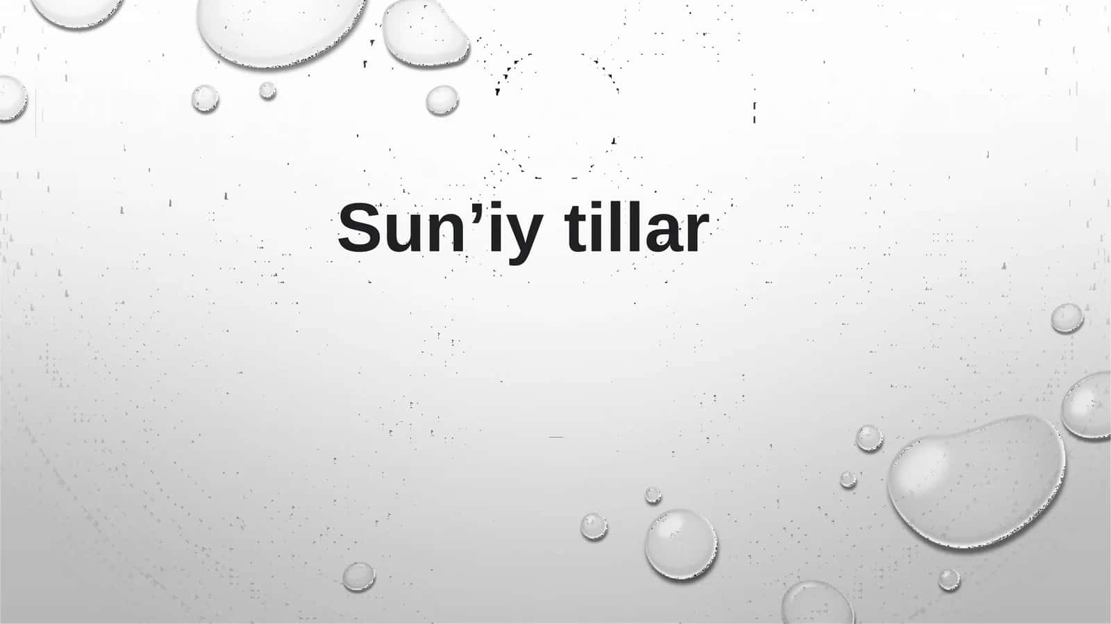 Sunʼiy tillar