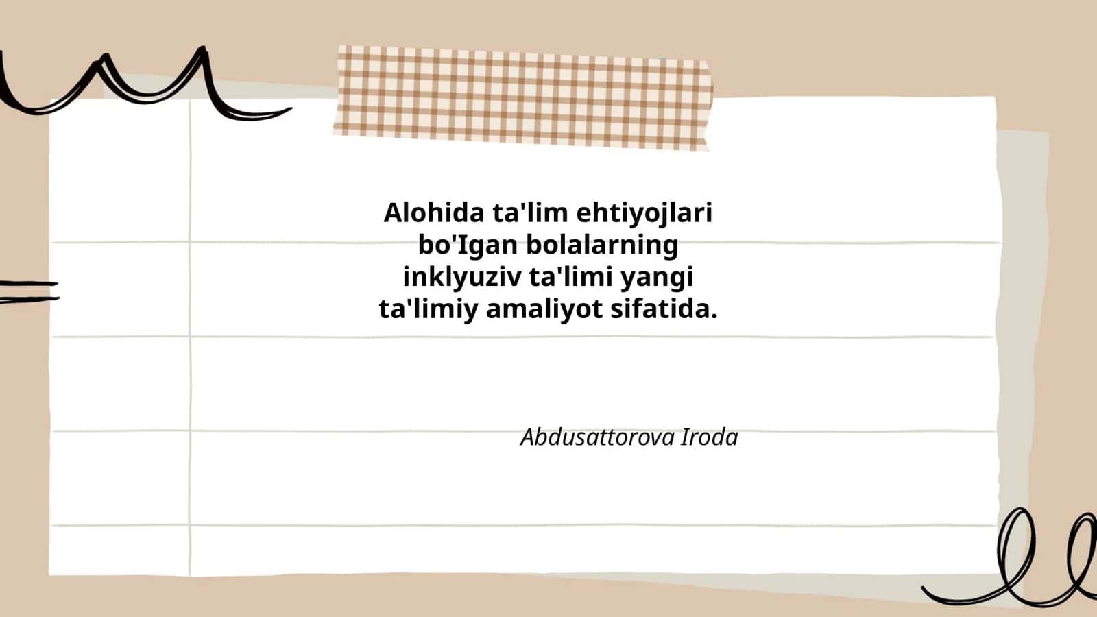 Inklyuziv ta'lim konsepsiyasi