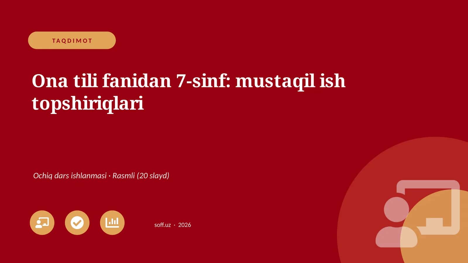 Ona tili fanidan 7-sinf: mustaqil ish topshiriqlari