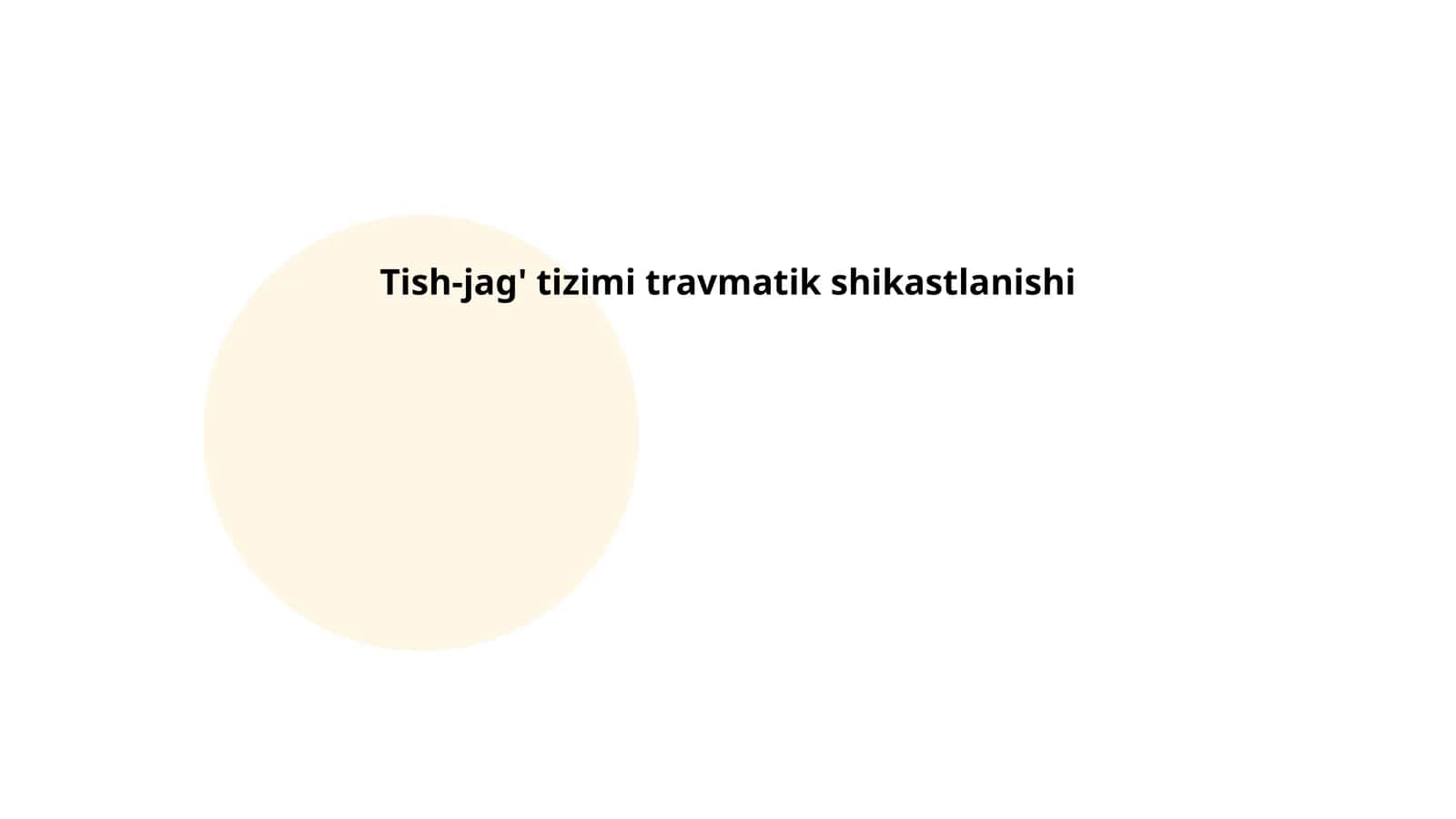 Tish-jag' tizimi travmatik shikastlanishi