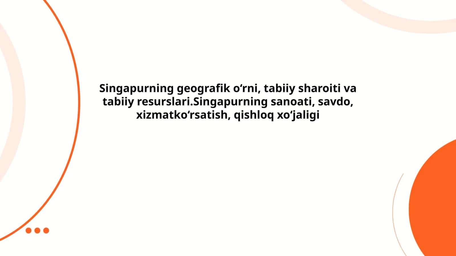Singapurning geografik joylashuvi