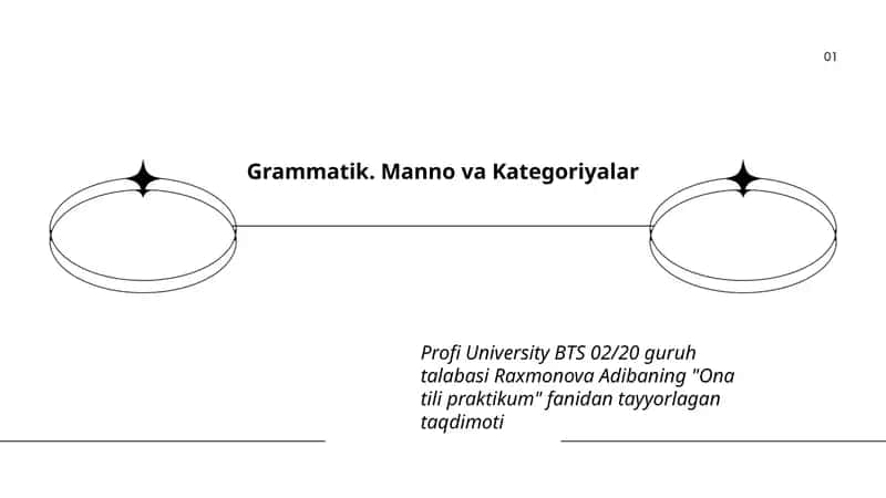 Grammatik. Manno va Kategoriyalar