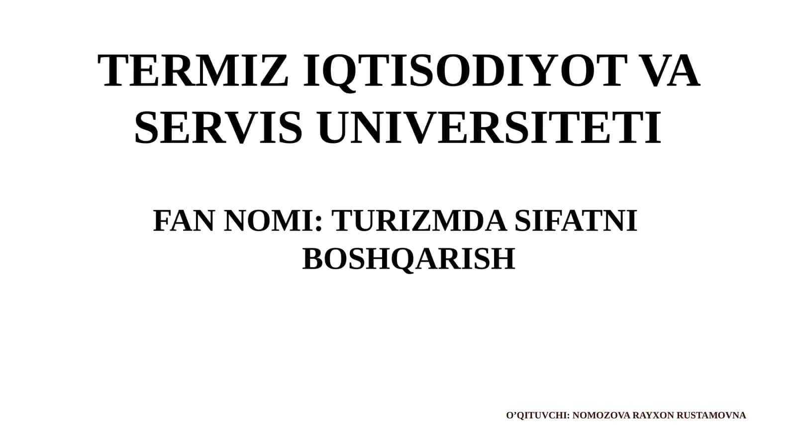 Turizmda Sertifikatlash