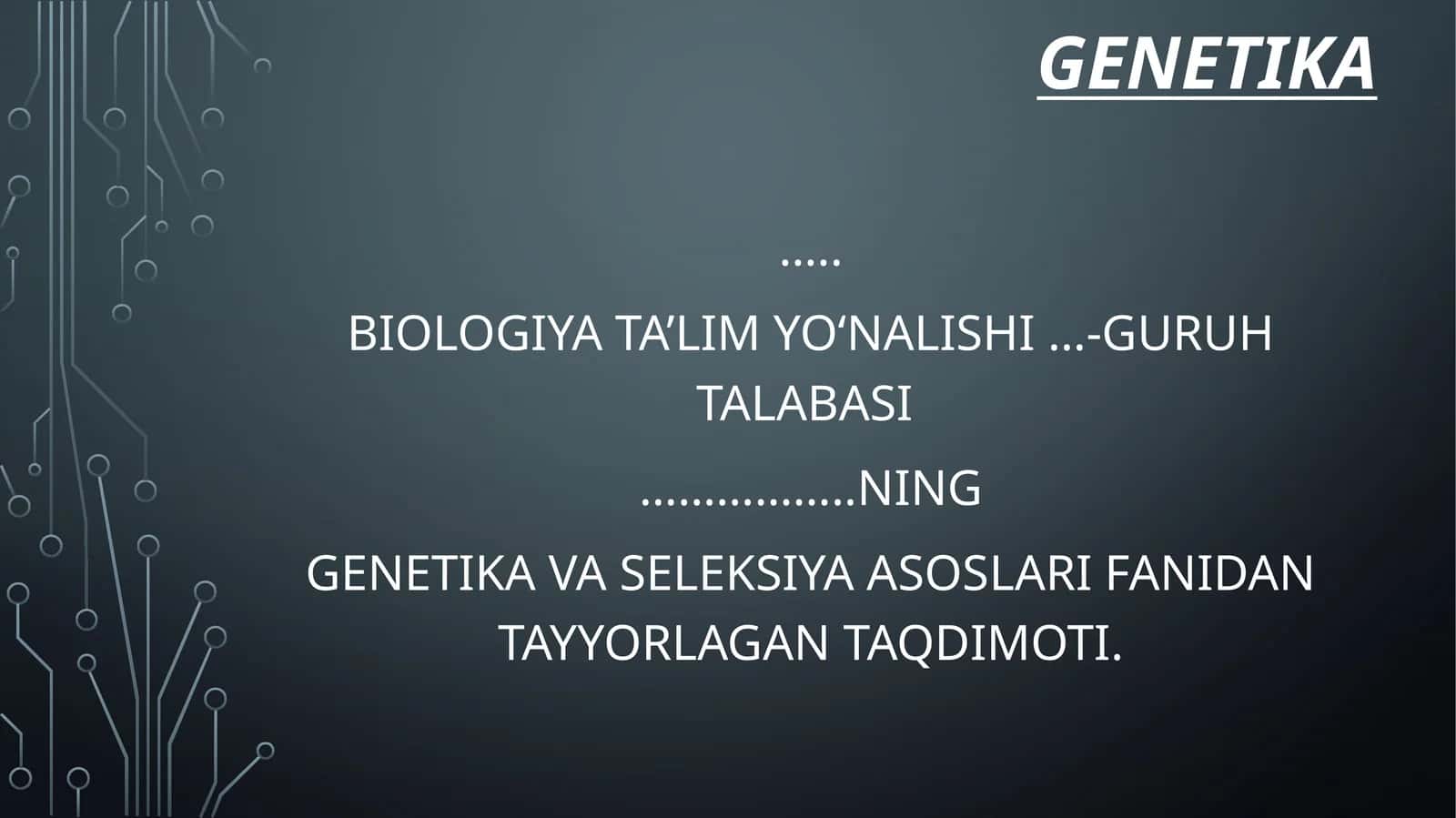 Xromosomalarning genetik va sitologik xaritasini taqqoslash
