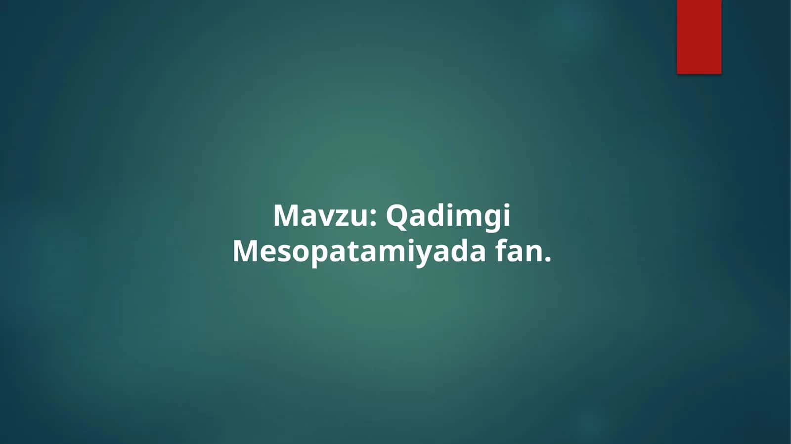 Qadimgi Mesopatamiyada fan
