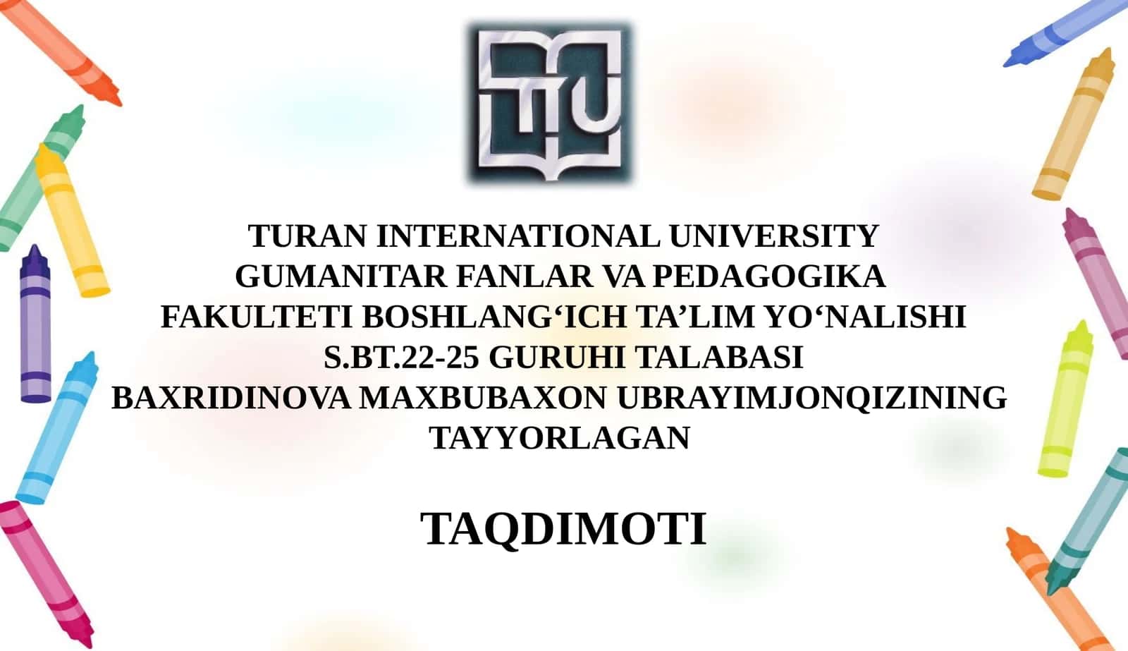 Boshlang‘ich sinfdagi gap ustida ishlashdagi izchillik