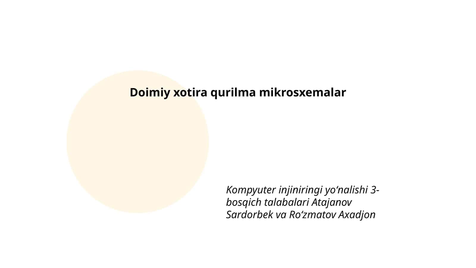 Doimiy xotira qurilma mikrosxemalar