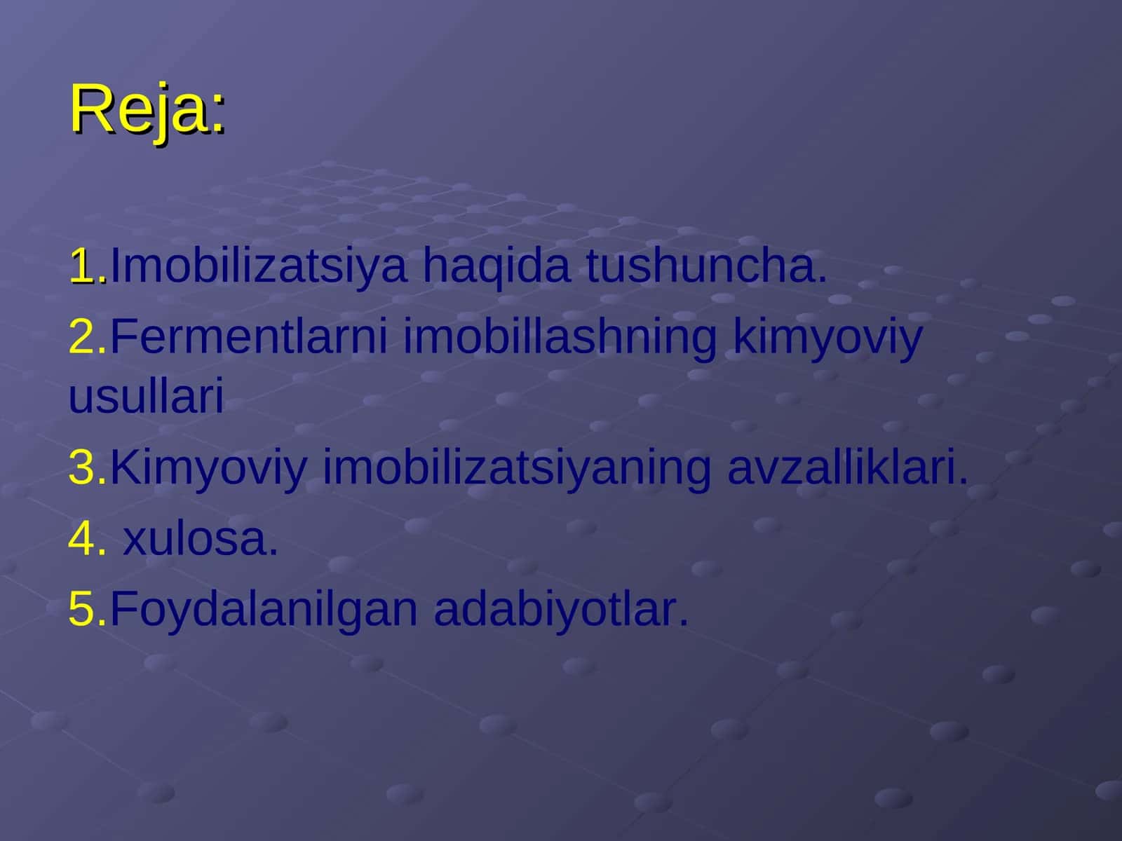 Fermentlarni imobillashning kimyoviy usullari