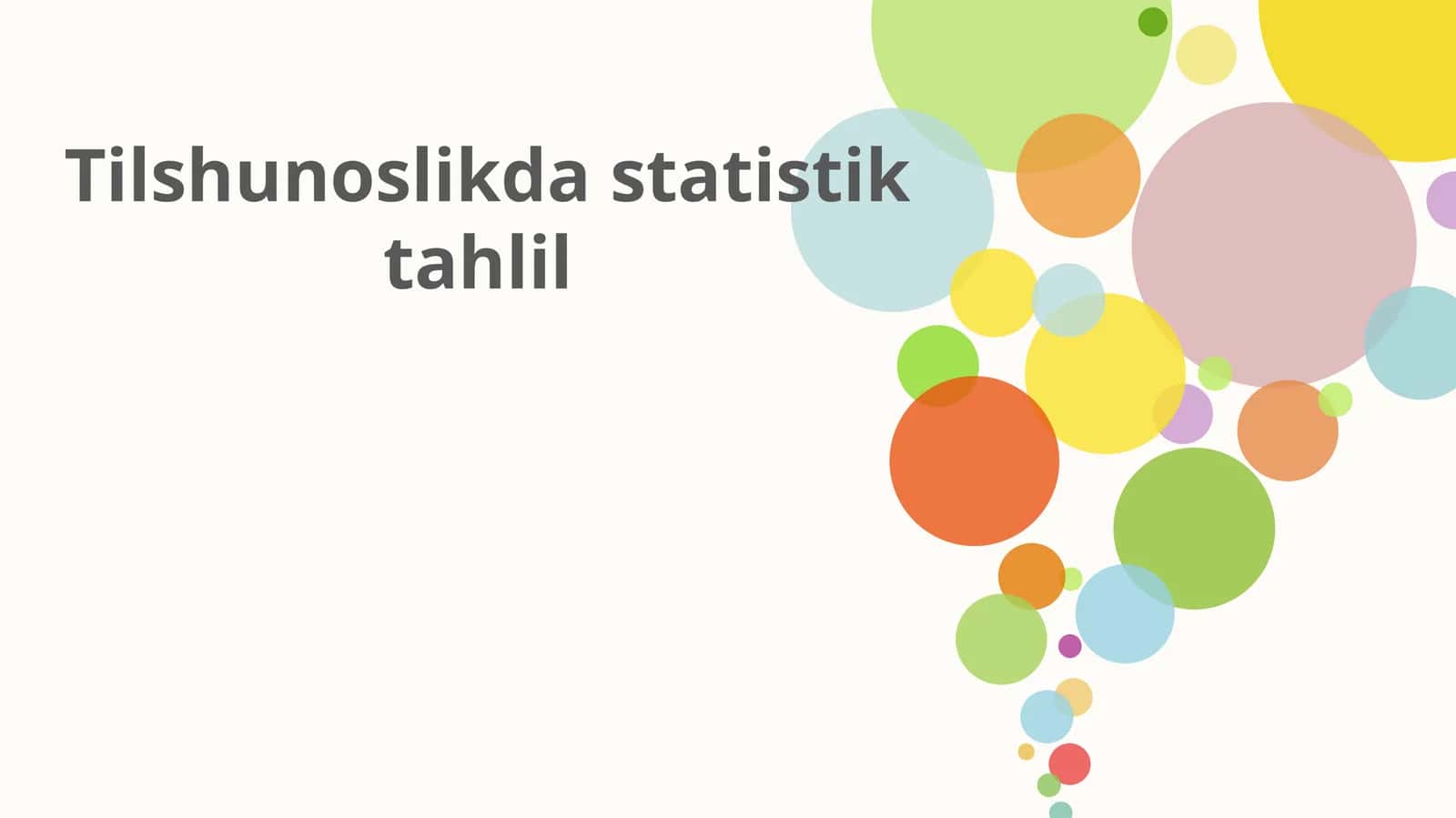 Tilshunoslikda statistik tahlil