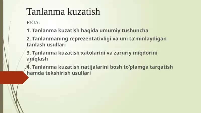 Tanlanma kuzatish