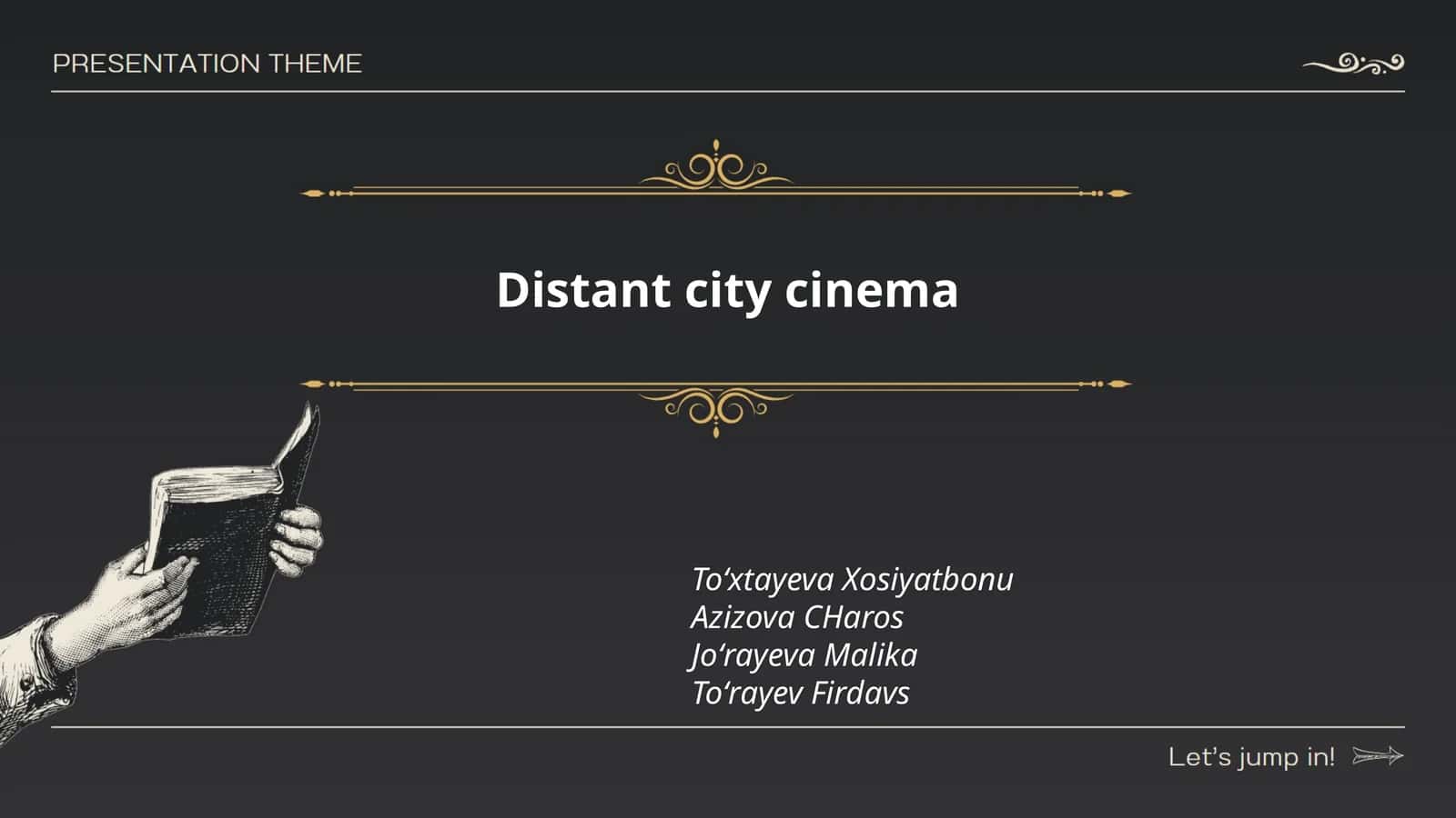 Distant city cinema
