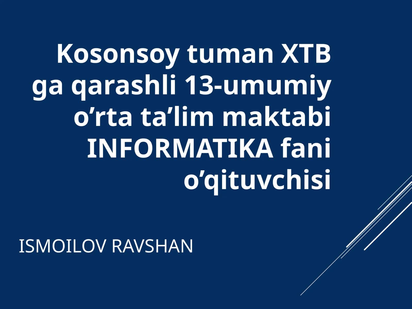 MICROSOFT EXCEL 2010 DASTURINING “ФОРМУЛЫ” BO‘LIMI