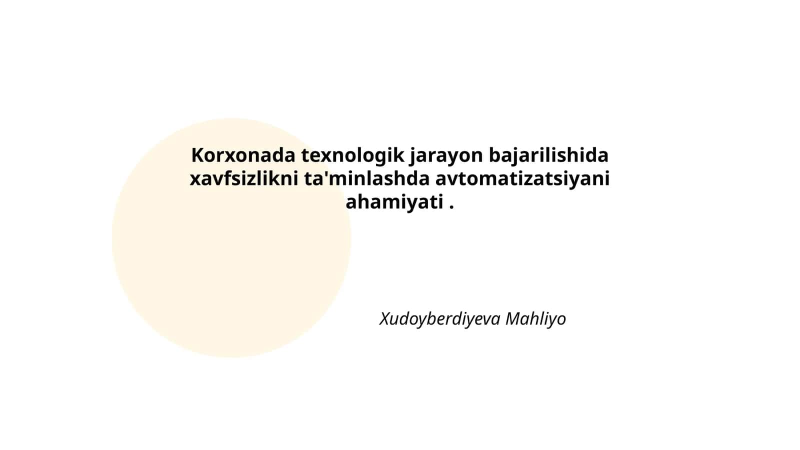 Xavfsizlikni Ta'minlashda Avtomatizatsiya