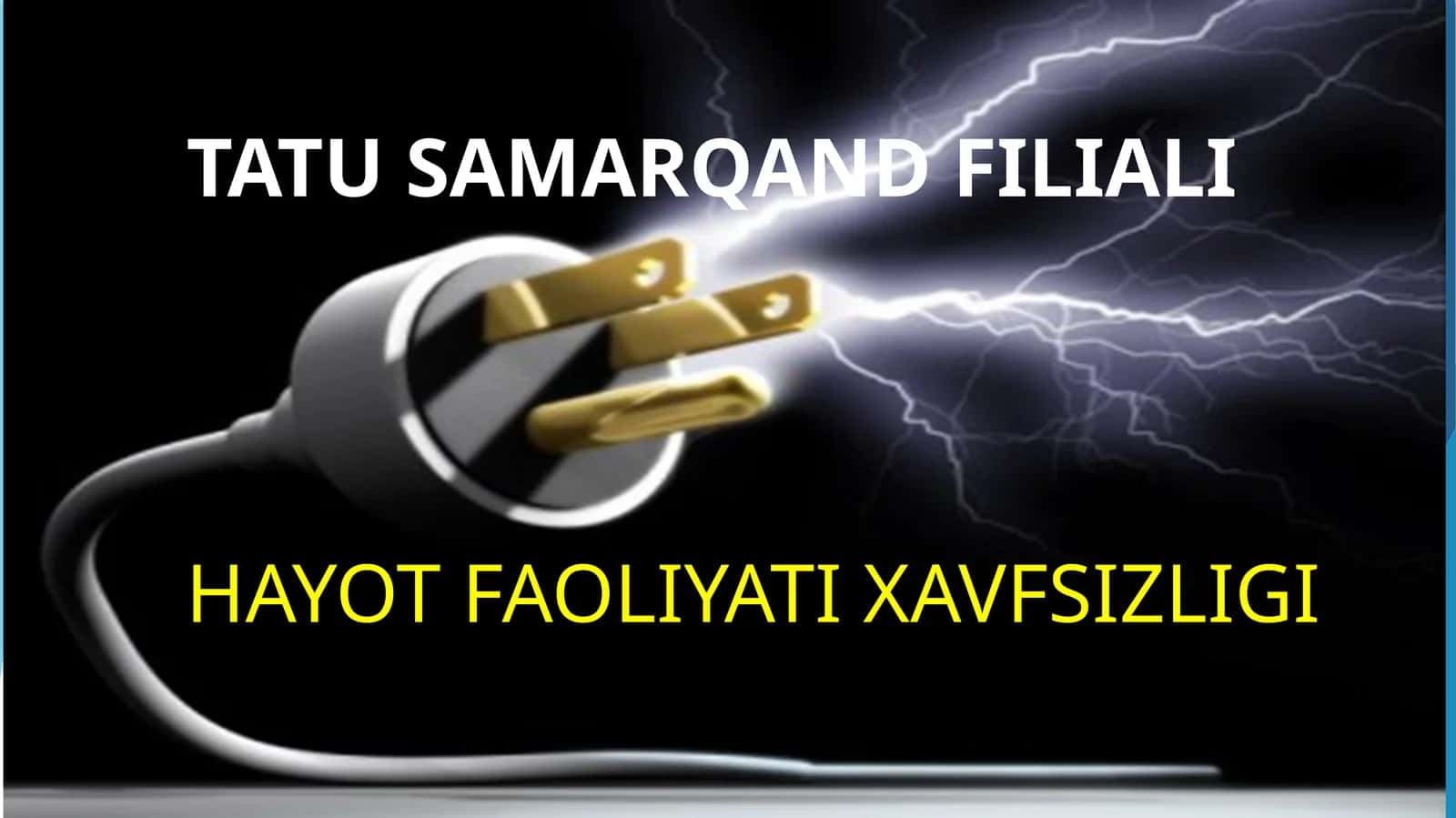 ISHLAB CHIQARISHDA ELEKTR XAVFSIZLIGI ASOSLARI