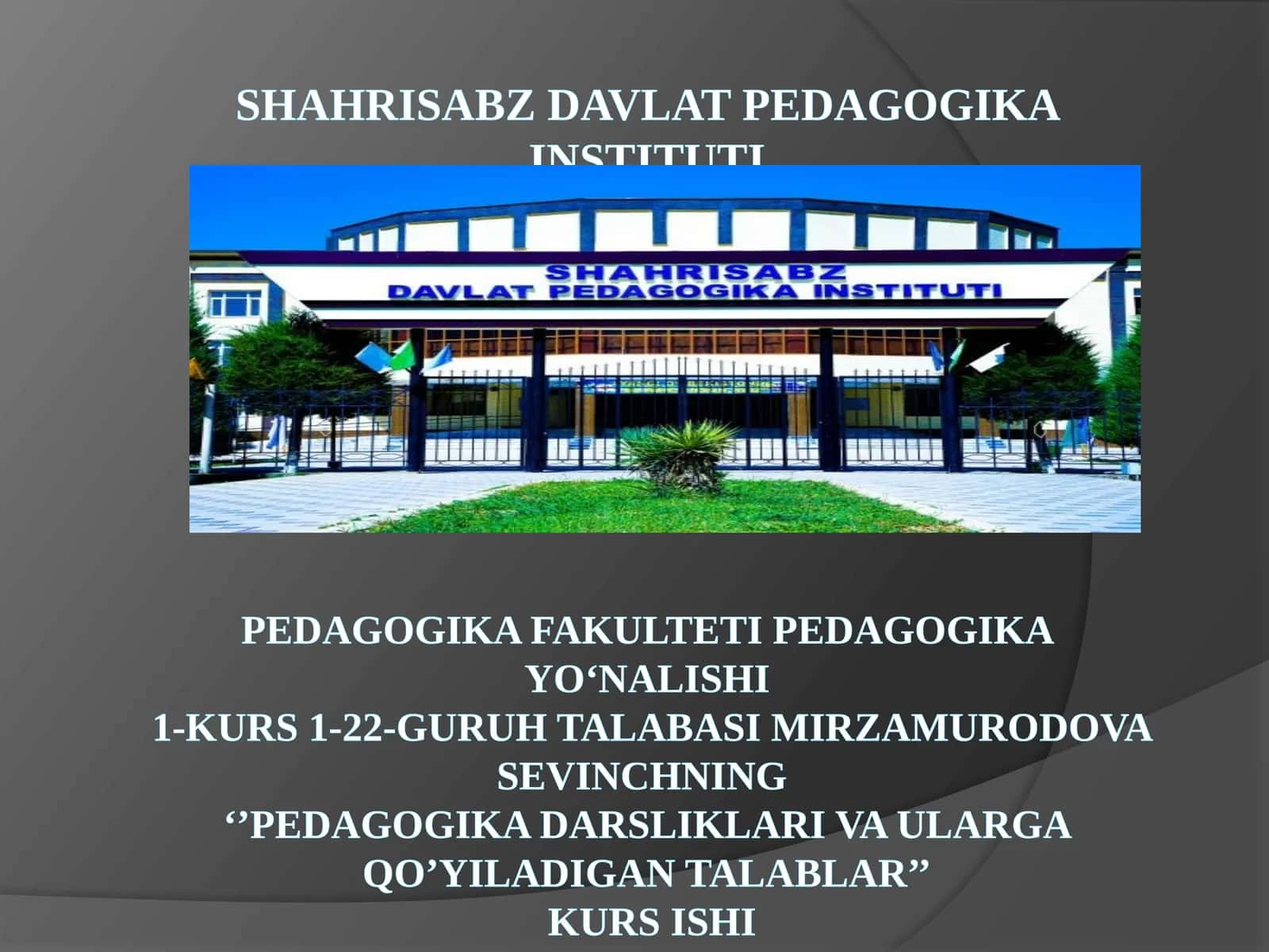 Pedagogika darsliklari va ularga qo’yiladigan talablar