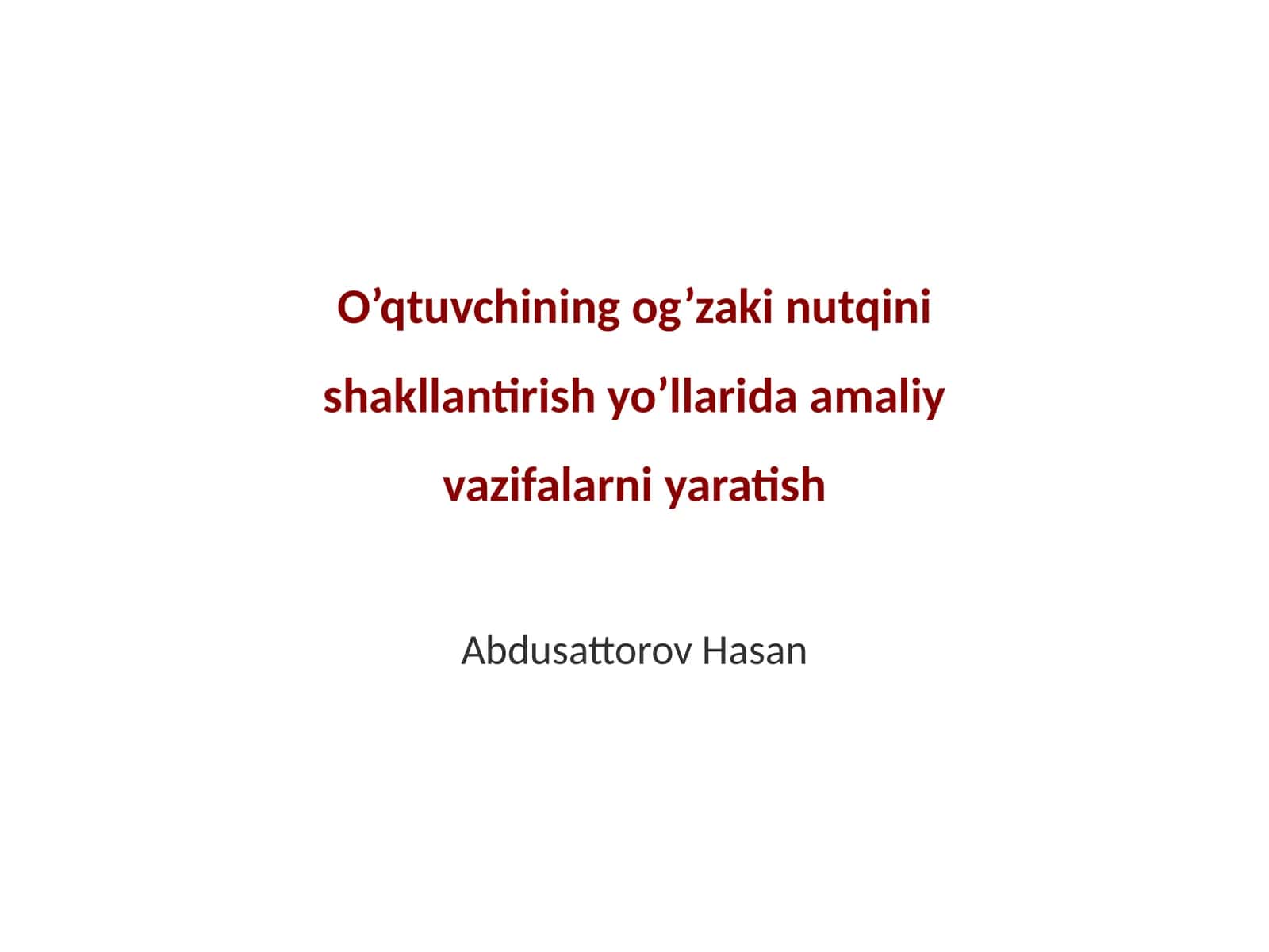 Nutq Shakllantirishning Asosiy Tamoyillari