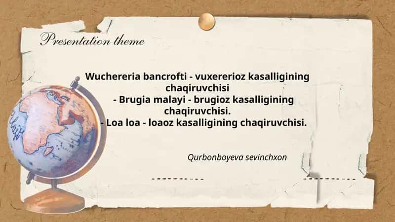 Wuchereria bancrofti - vuxererioz kasalligining chaqiruvchisi