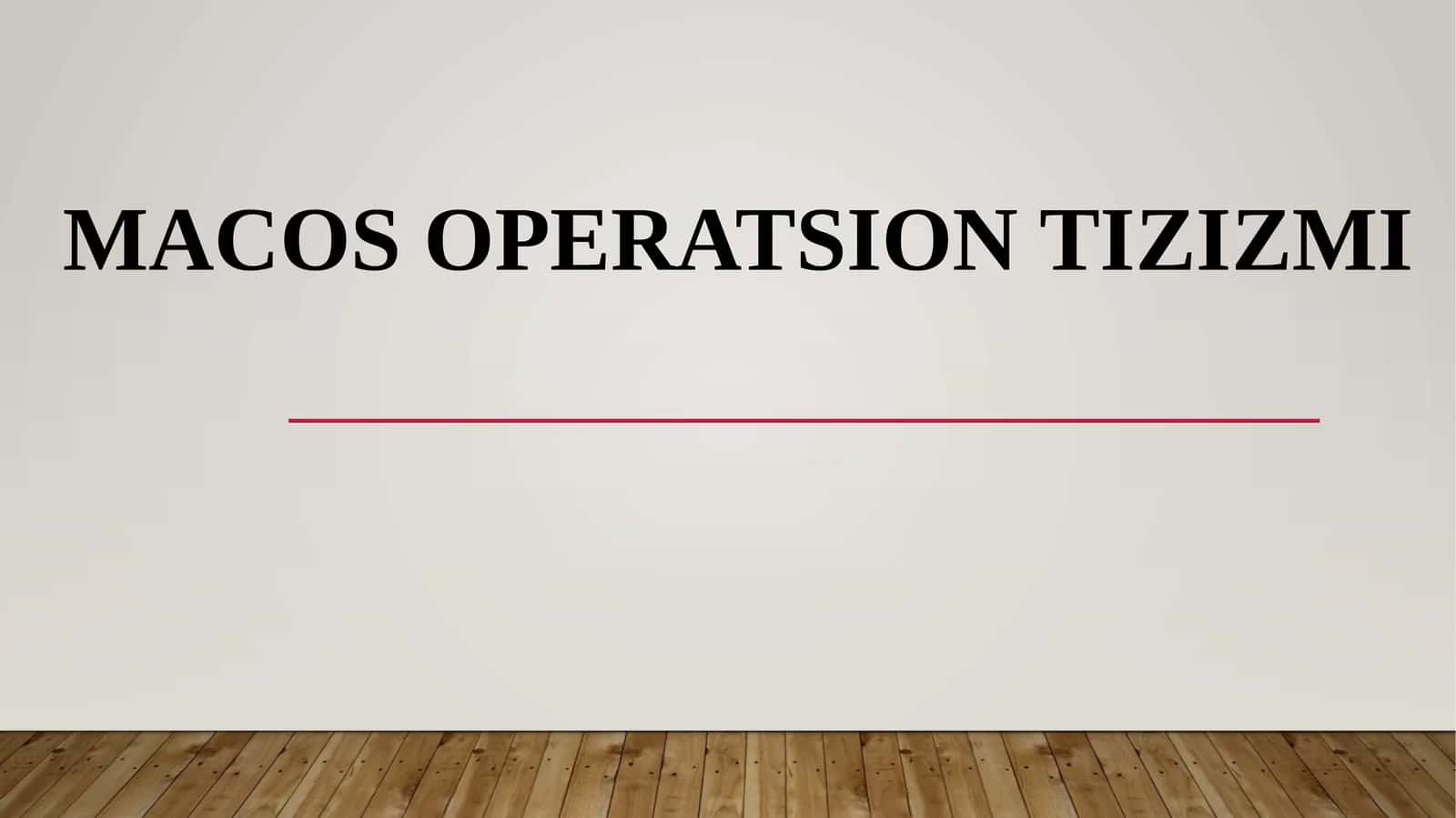 MacOS operatsion tizizmi