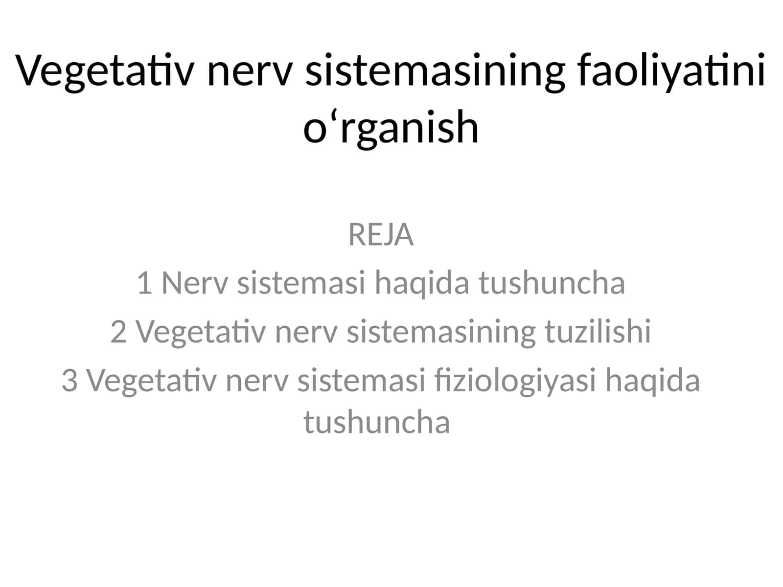 Vegetativ nerv sistemasi
