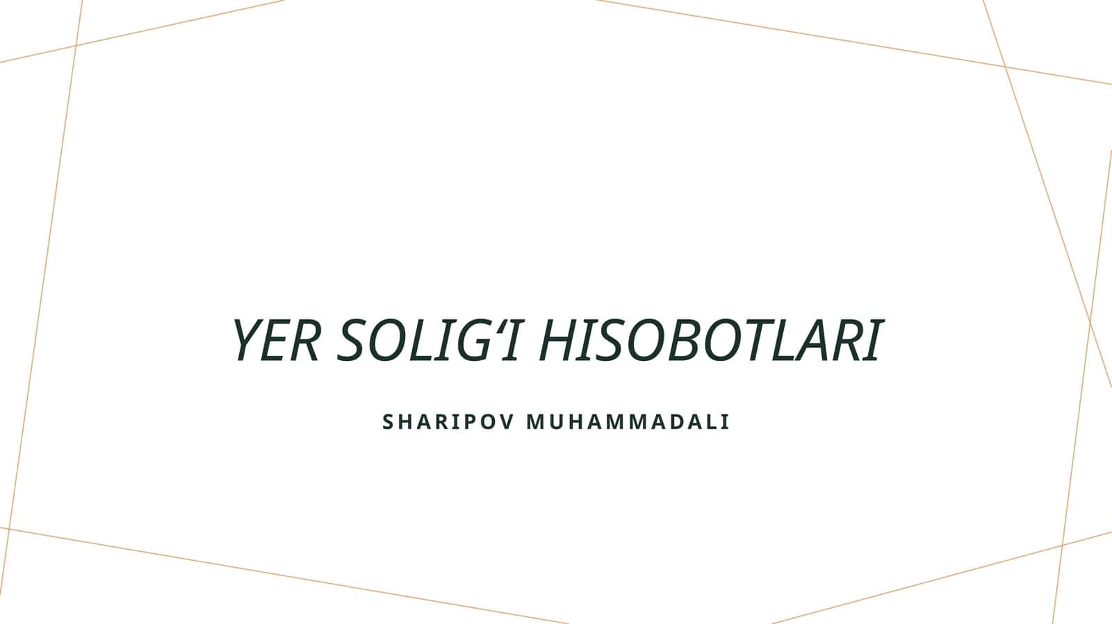 Yer soligʻi hisobotlari