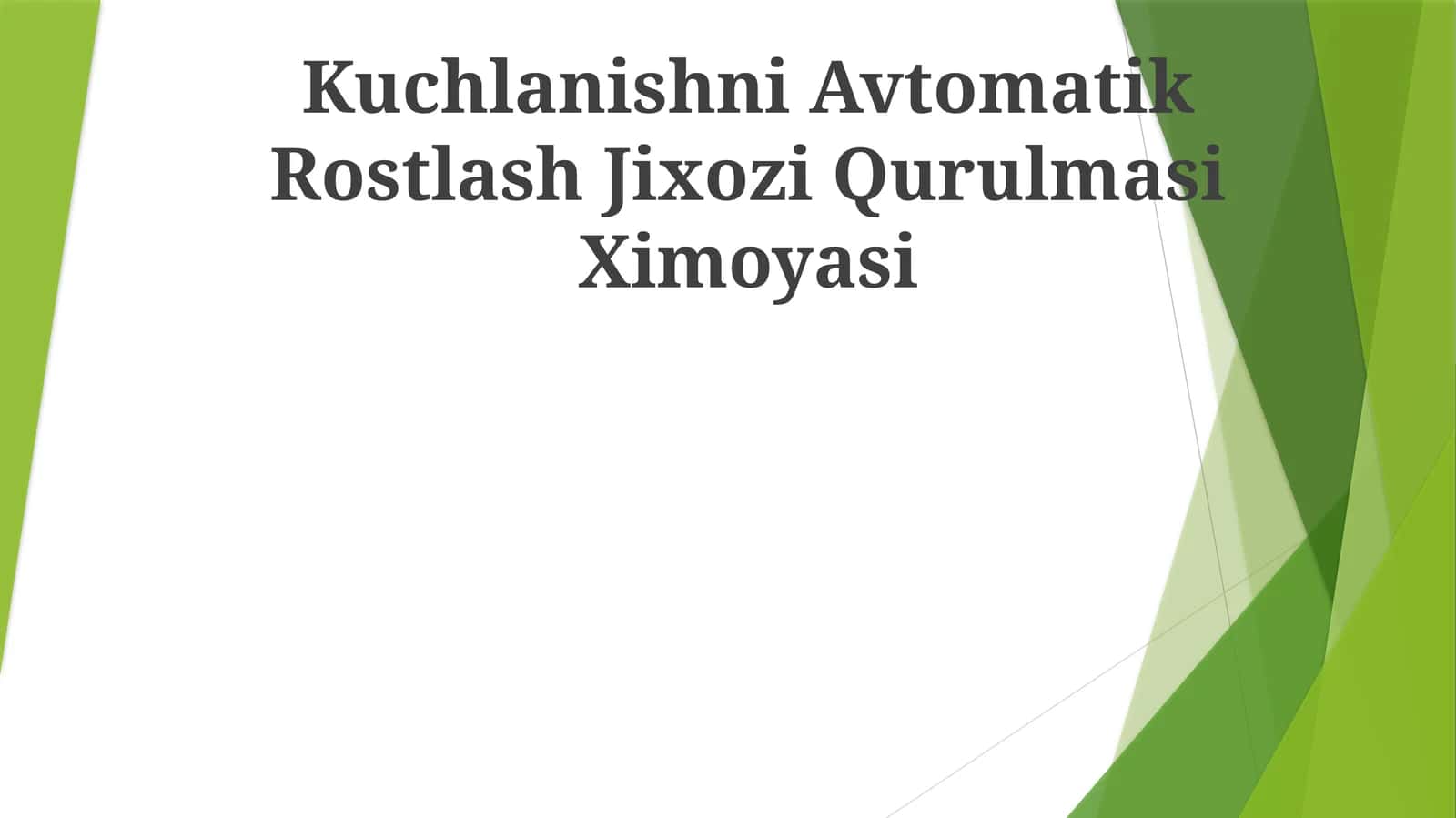 Kuchlanishni Avtomatik Rostlash Jixozi Qurulmasi Ximoyasi
