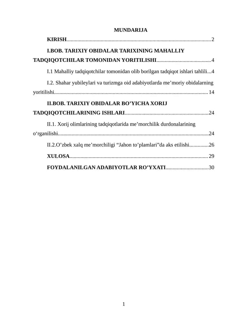 TARIXIY OBIDALAR TARIXINING MAHALLIY TADQIQOTCHILAR TOMONIDAN YORITILISHI