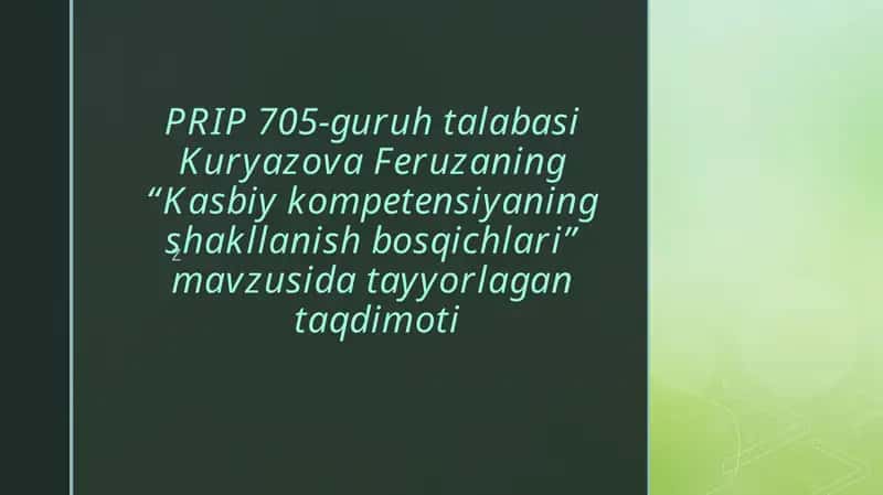 Kasbiy kompetensiyalar
