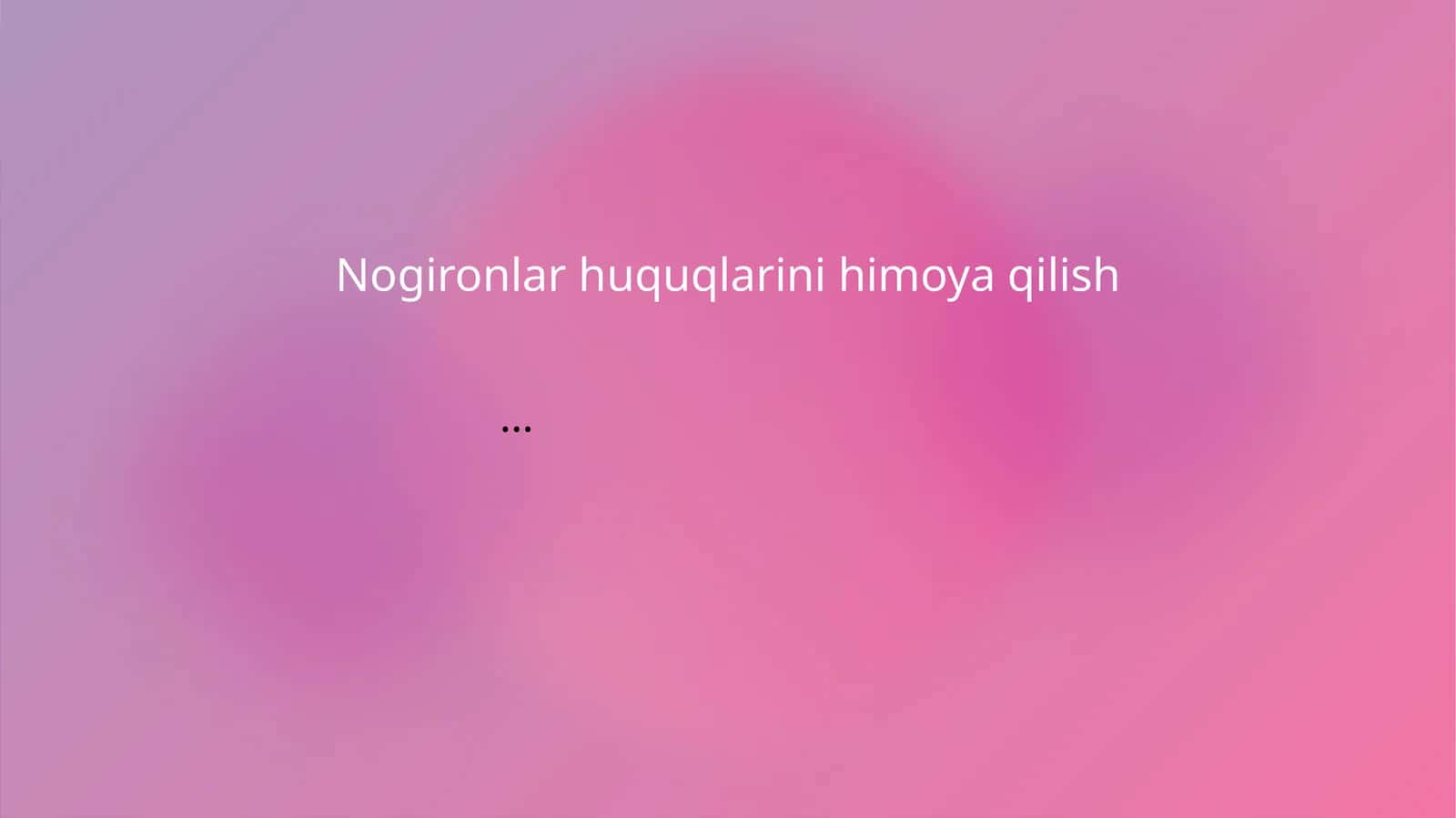 Nogironlar huquqlarini himoya qilish