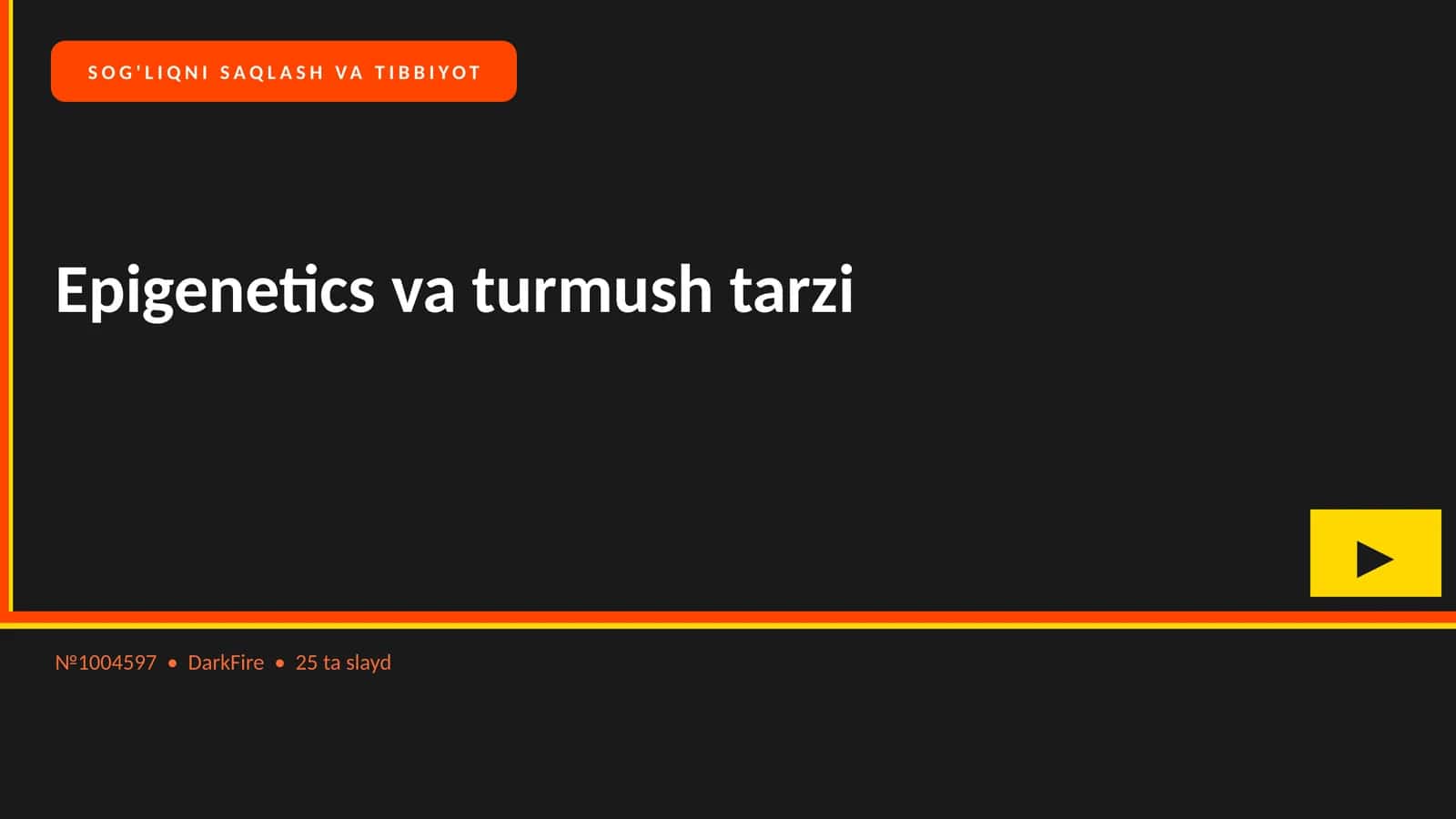 Epigenetics va turmush tarzi
