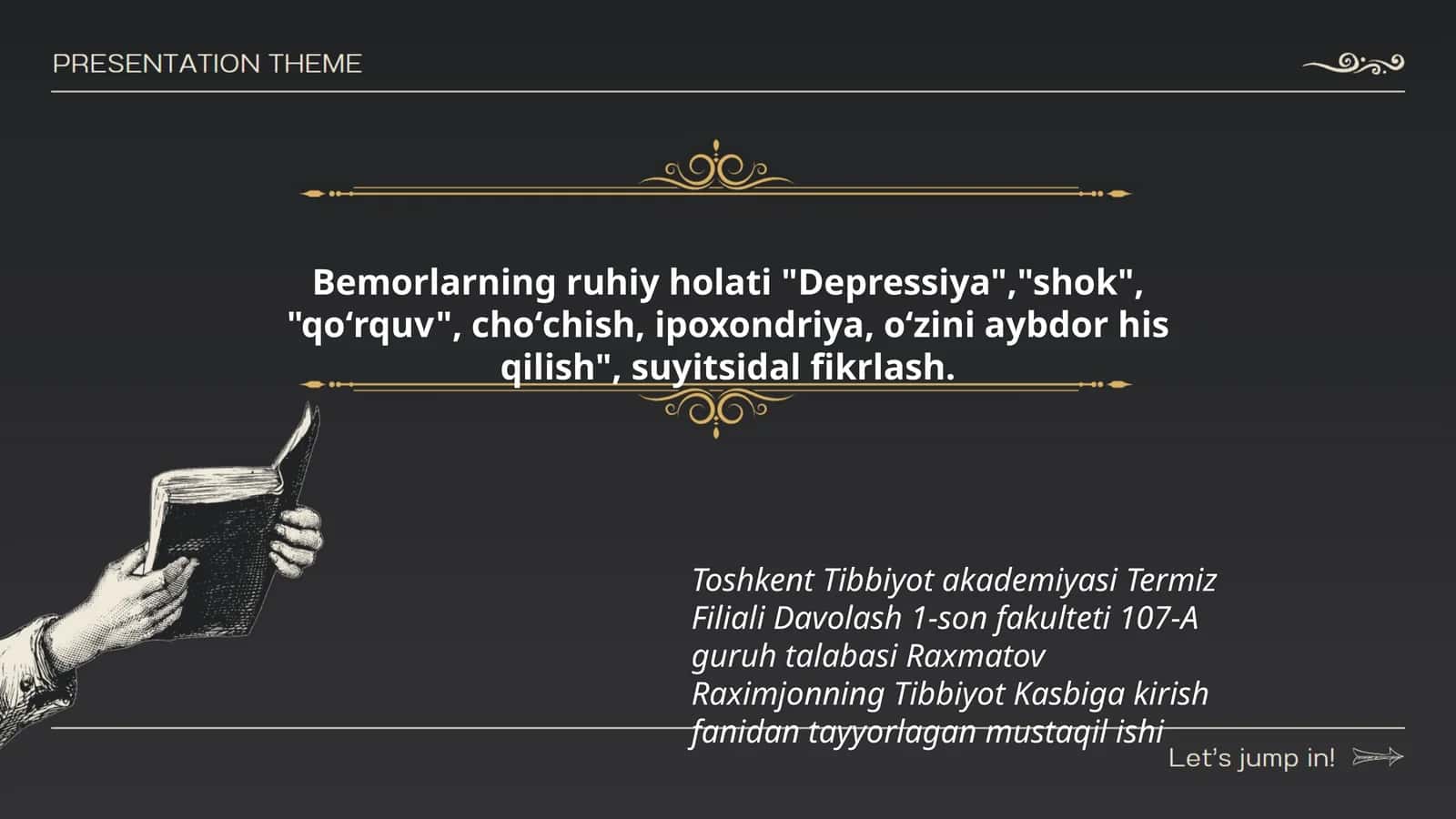 Bemorlarning ruhiy holati