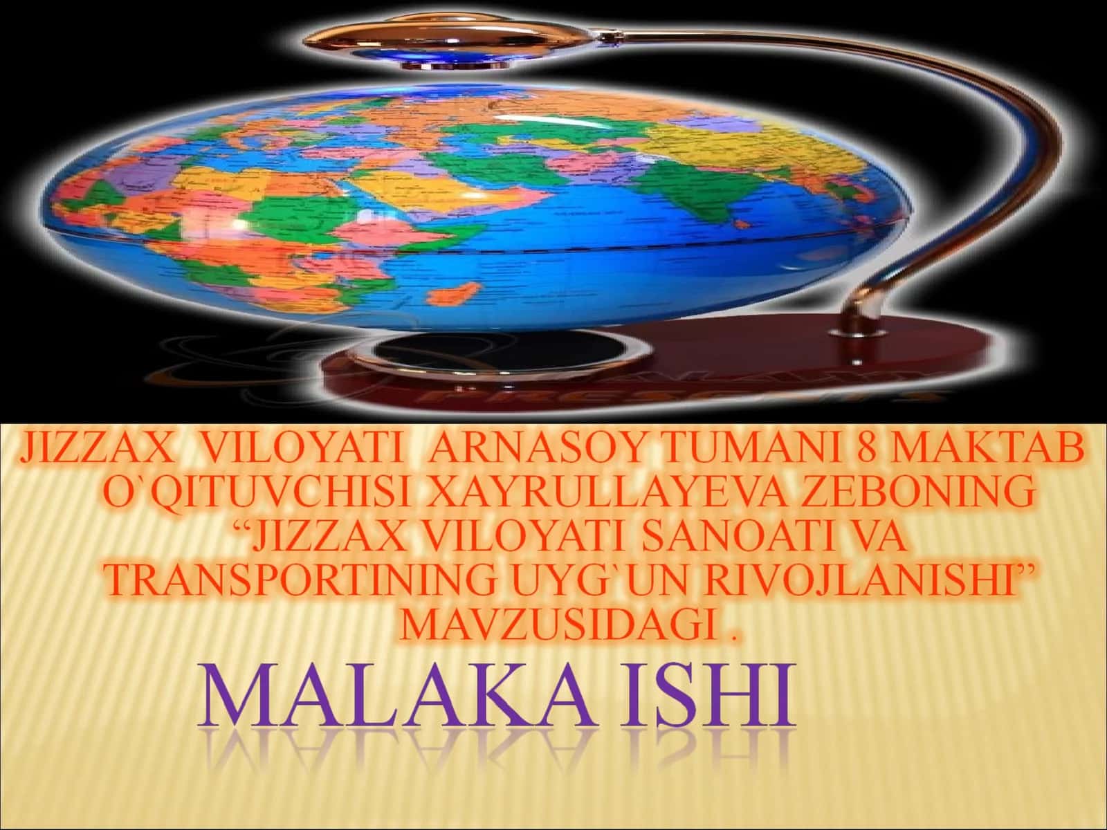JIZZAX VILOYATI TABIIY SHAROITI VA TABIIY RESURSLARNING XO`JALIKKA TA`SIRI