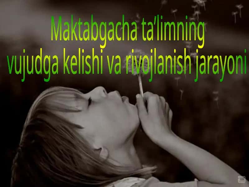 Kichik maktabgacha Yoshdagi bolalar psixologiyasi