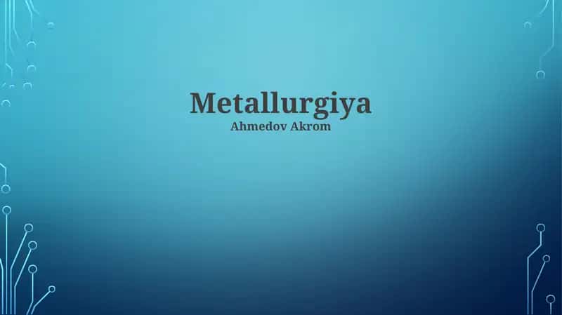 Metallurgiya
