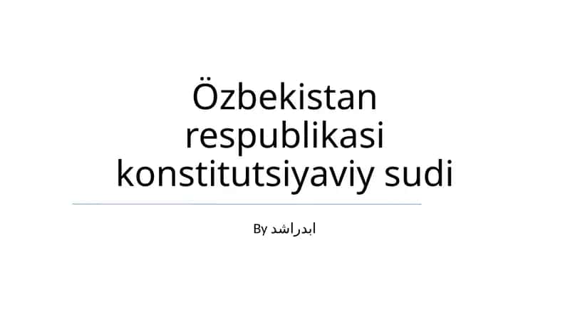 Özbekistan respublikasi konstitutsiyaviy sudi