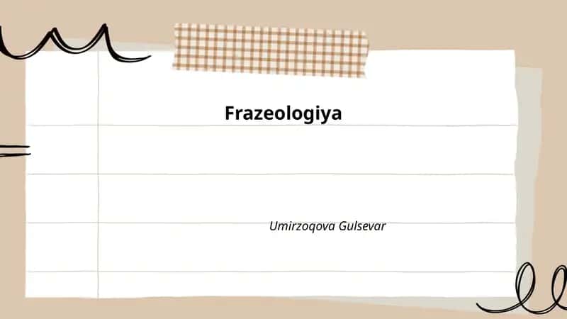 Frazeologiya