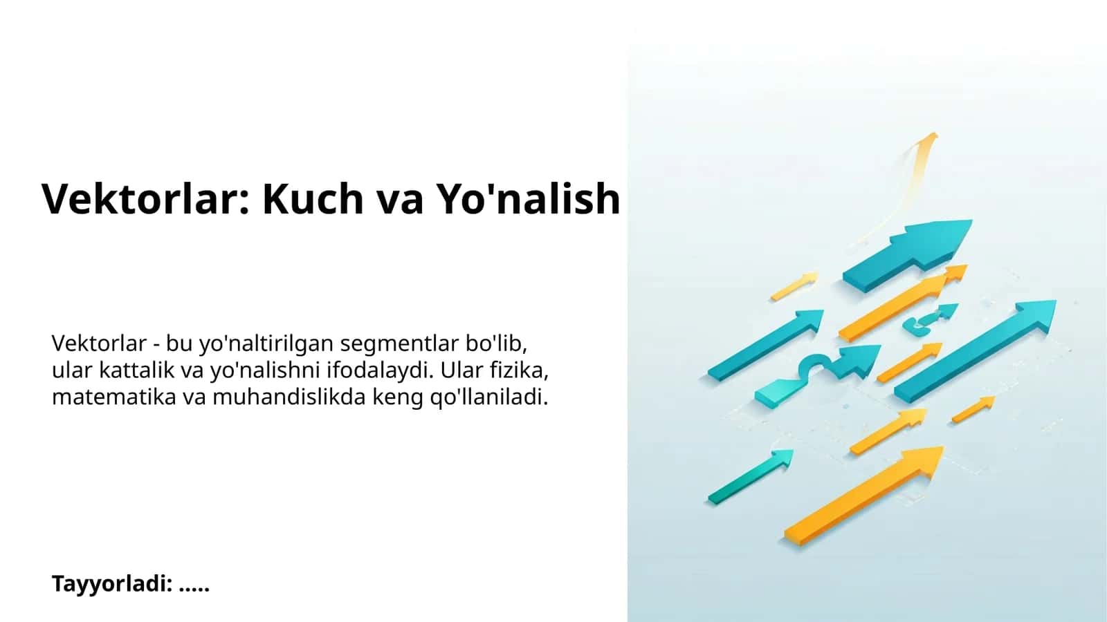 Vektorlar: Kuch va Yo'nalish