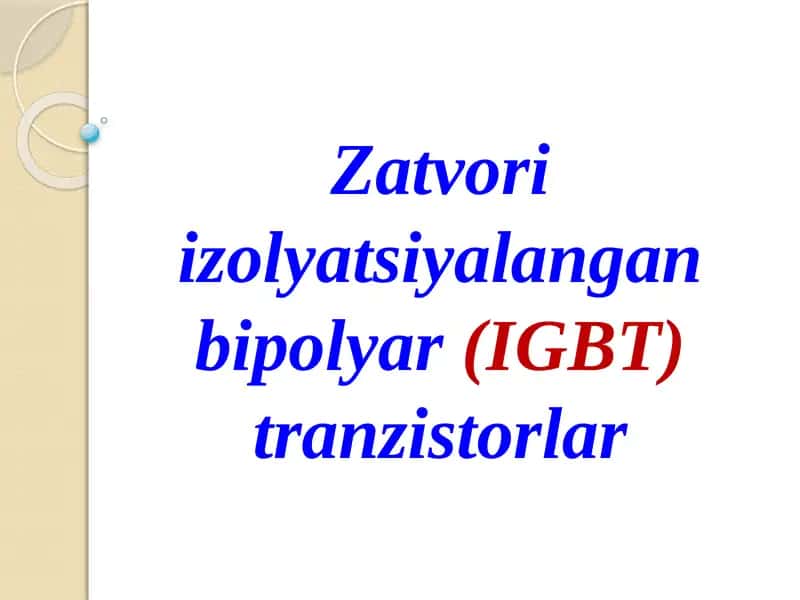 IGBT-tranzistor