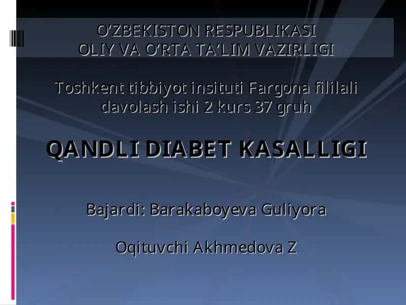 QANDLI DIABET KASALLIGI