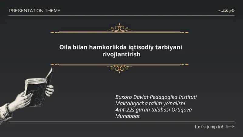Oila va maktab hamkorligida iqtisodiy tarbiya asoslari