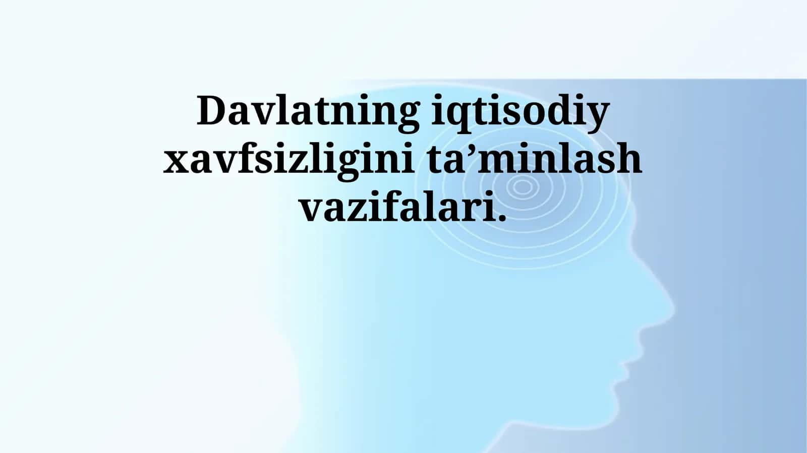 Davlatning iqtisodiy xavfsizligini taʼminlash vazifalari