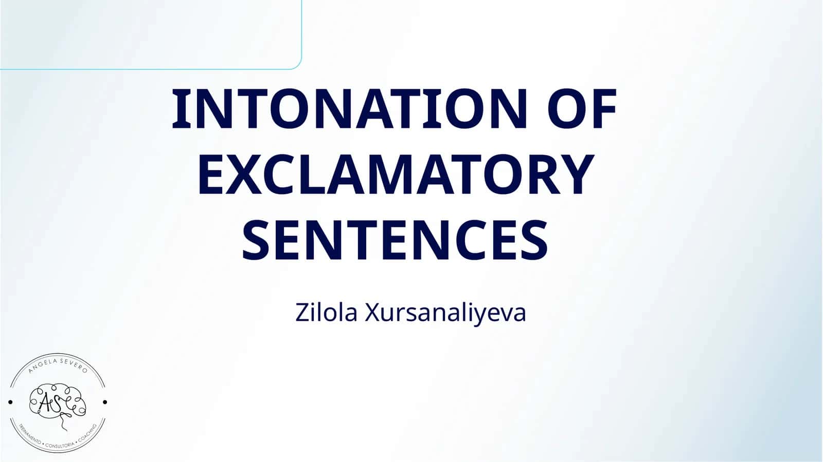 INTONATION OF EXCLAMATORY SENTENCES