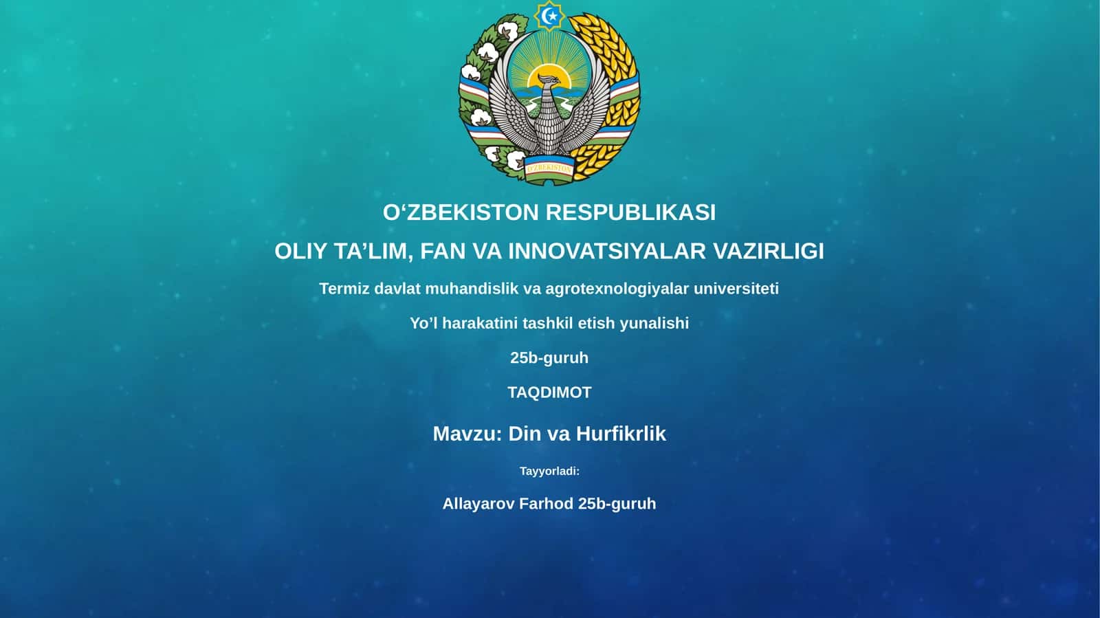 Din va Hurfikrlik