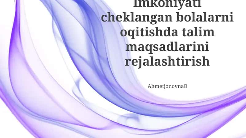 Individual Ta'lim Dasturlarini (IEP)